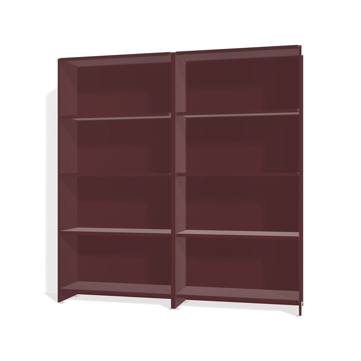 Lehni Aluminium Shelf System Shelf Wall, with back panels - Black Red - Lehni
