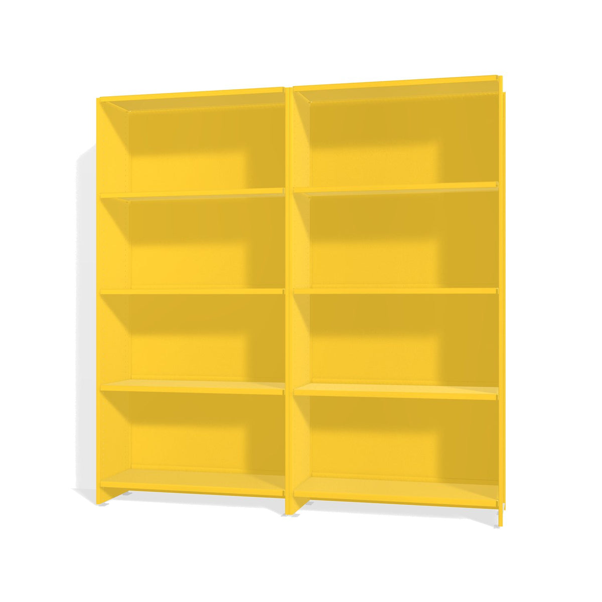 Lehni Aluminium Shelf System Shelf Wall, with back panels - Zinc Yellow - Lehni