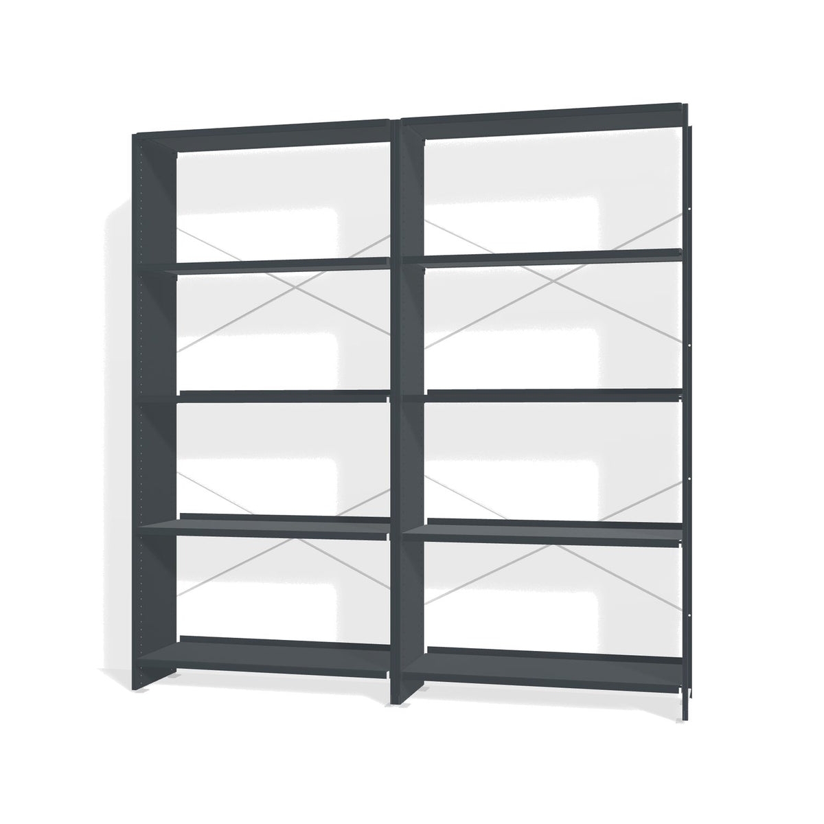 Lehni Aluminium Shelf System Shelf Wall, open - Anthracite - Lehni