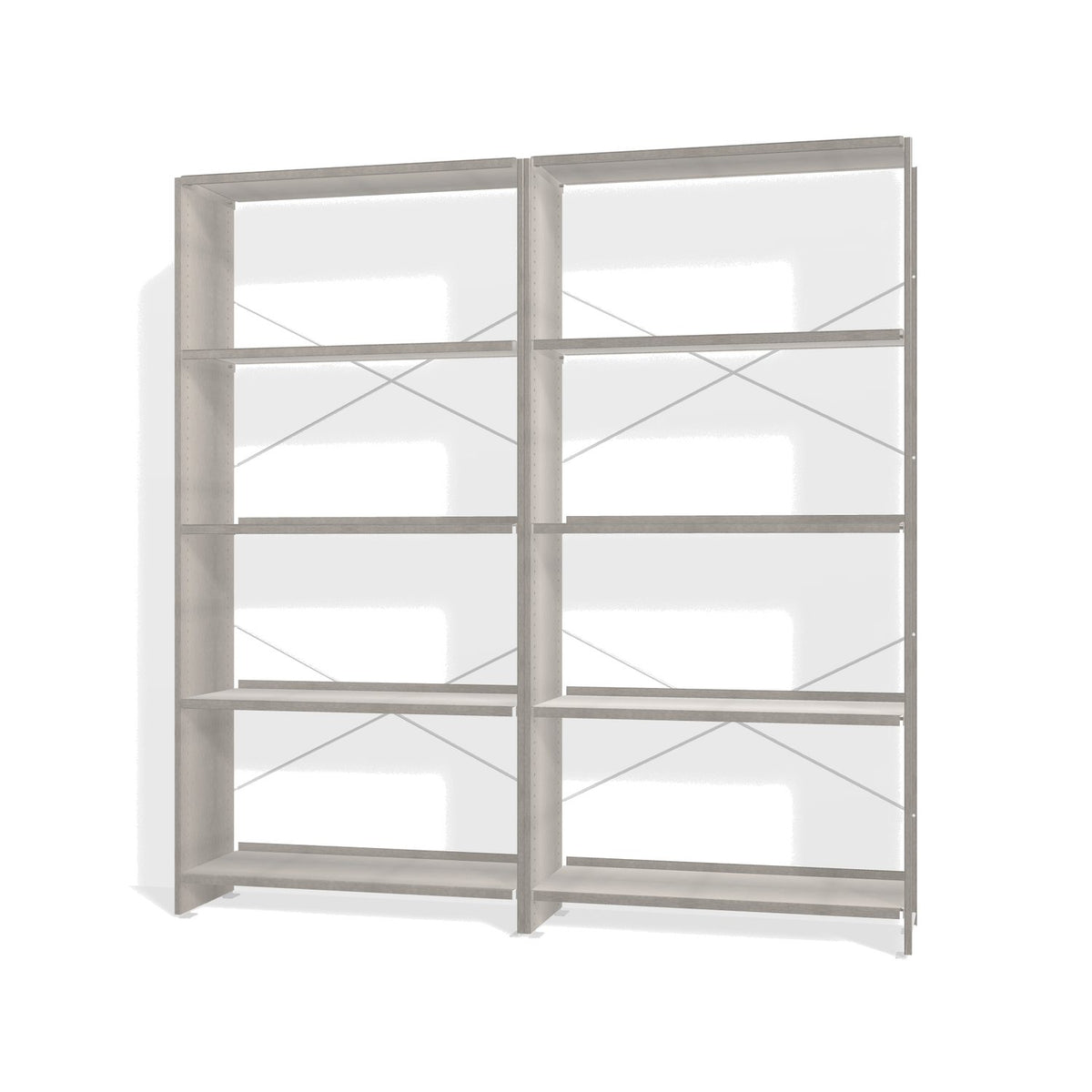 Lehni Aluminium Shelf System Shelf Wall, open - Brushed Aluminum - Lehni