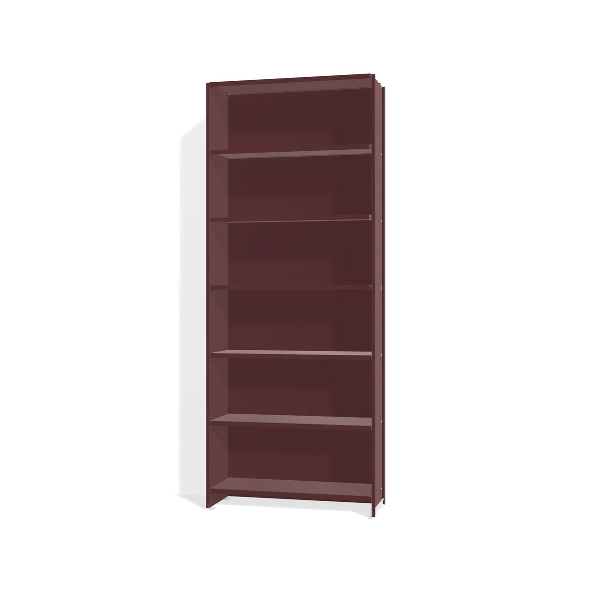 Lehni Aluminium Shelf System Tall Shelf, with back panel - Black Red - Lehni