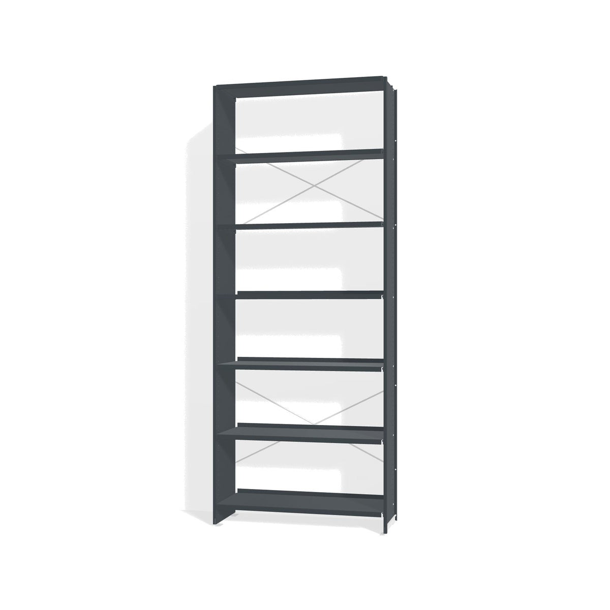Lehni Aluminium Shelf System Tall Shelf, open - Anthracite - Lehni