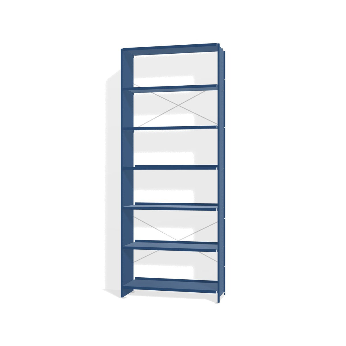 Lehni Aluminium Shelf System Tall Shelf, open - Lehni Blue - Lehni