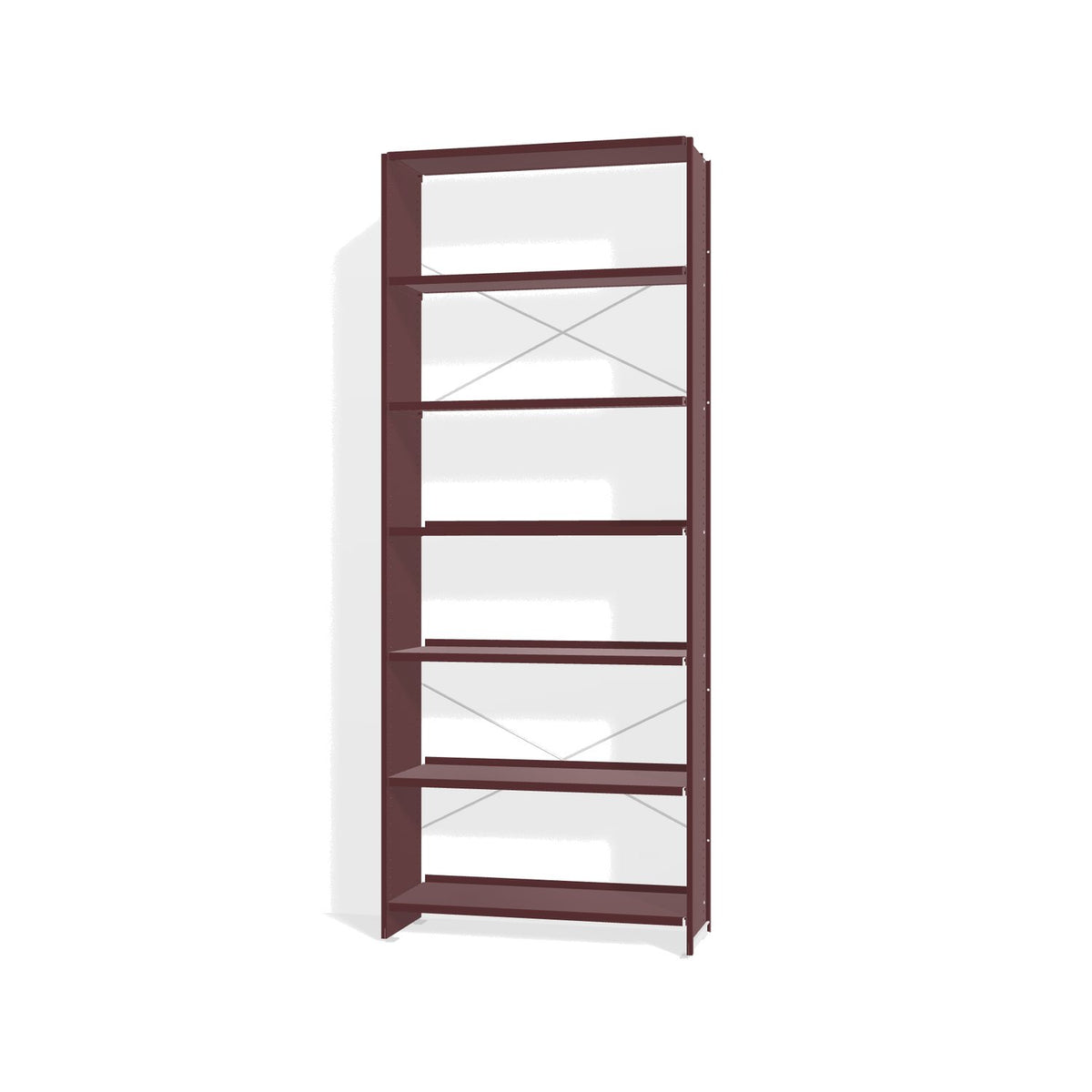 Lehni Aluminium Shelf System Tall Shelf, open - Black Red - Lehni