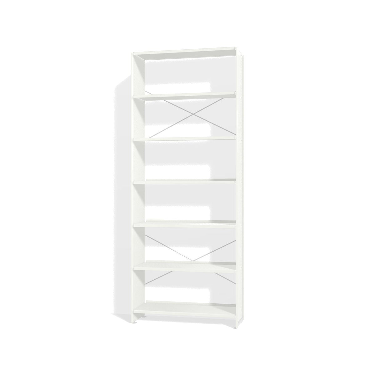 Lehni Aluminium Shelf System Tall Shelf, open - Signal White - Lehni