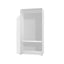 With clothes rail and back panel