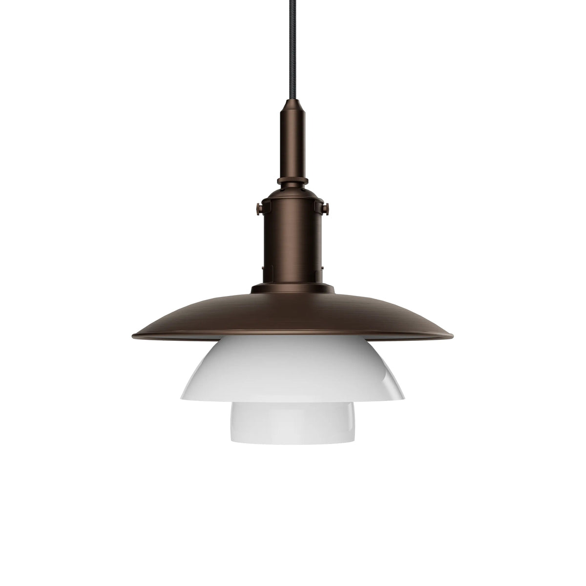 PH 3/3 Aged Brass Opal Pendant Lamp – Louis Poulsen – view 2