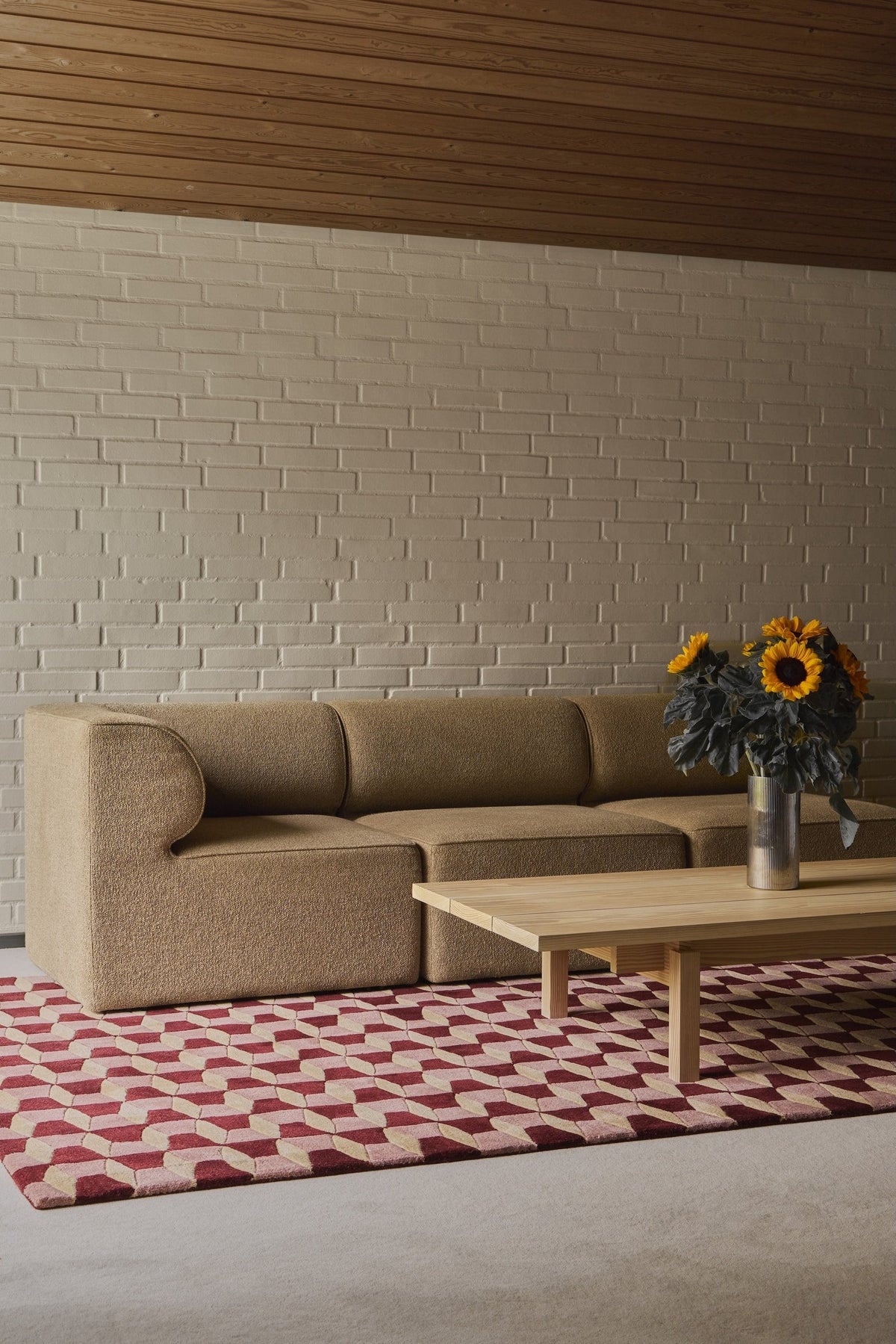 Berry/Oat - Groove Teppich – Massimo Copenhagen – Ansicht 2