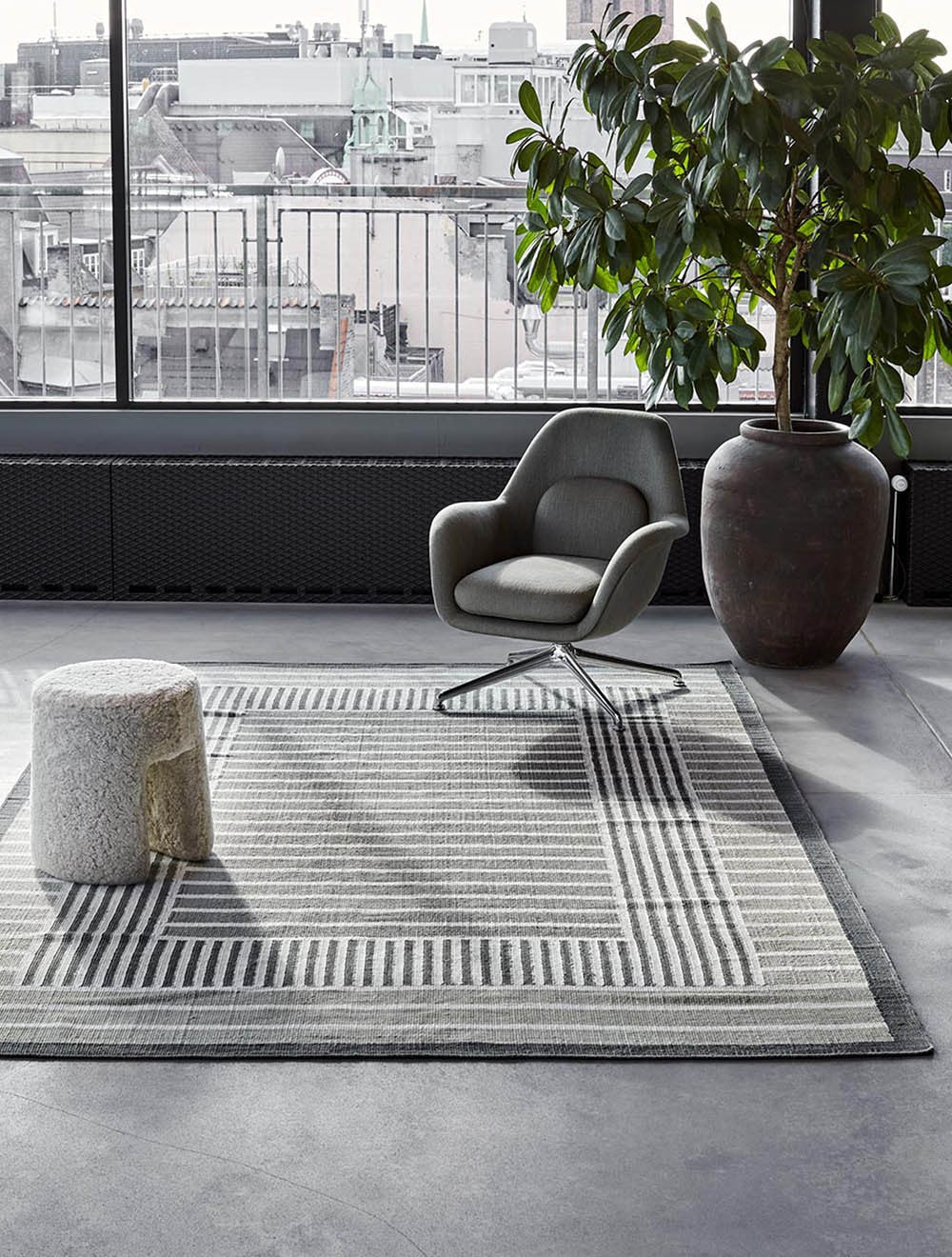 Grey - Hemp Teppich – Massimo Copenhagen – Ansicht 2