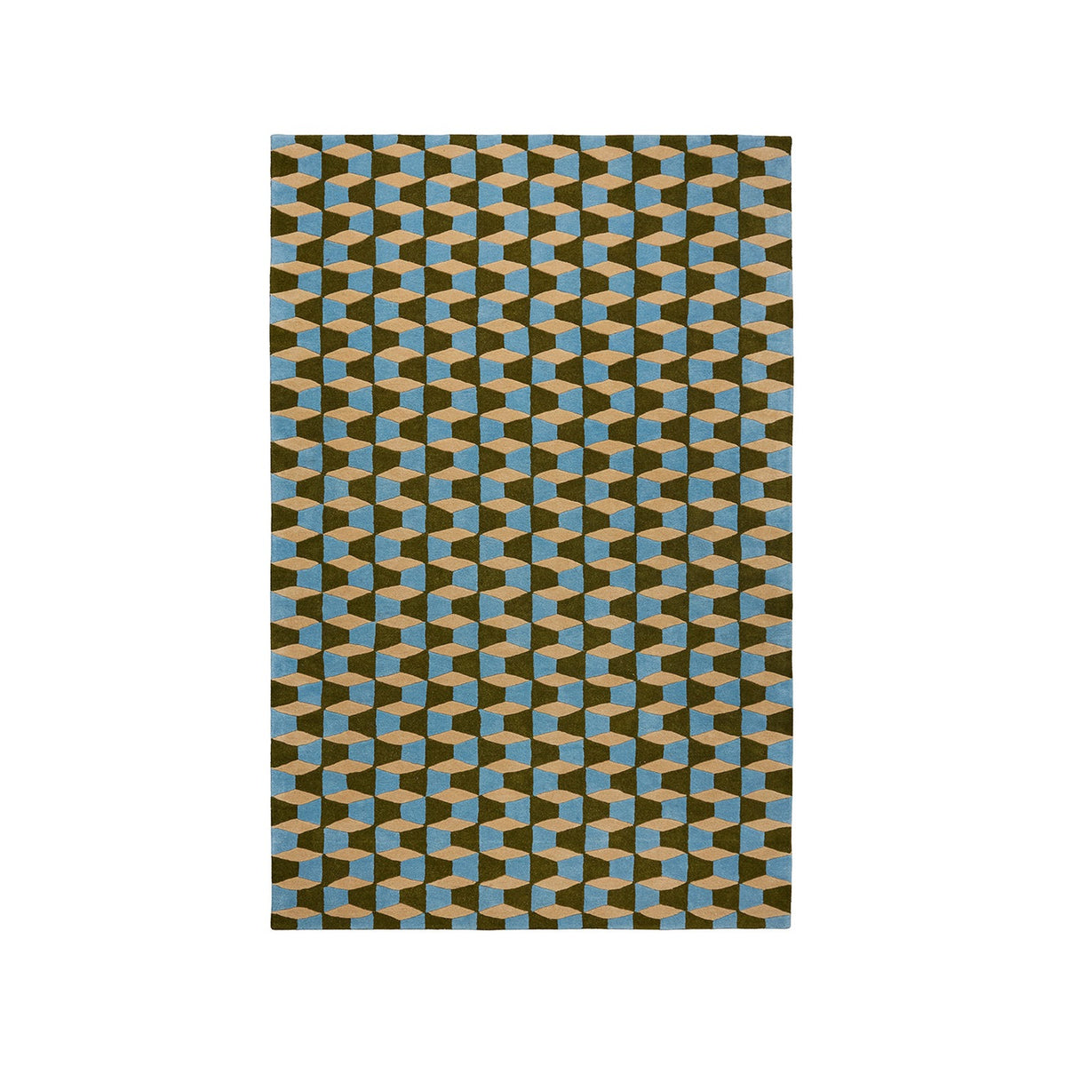 Olive Green/Powder Blue/Oat - Groove Teppich – Massimo Copenhagen