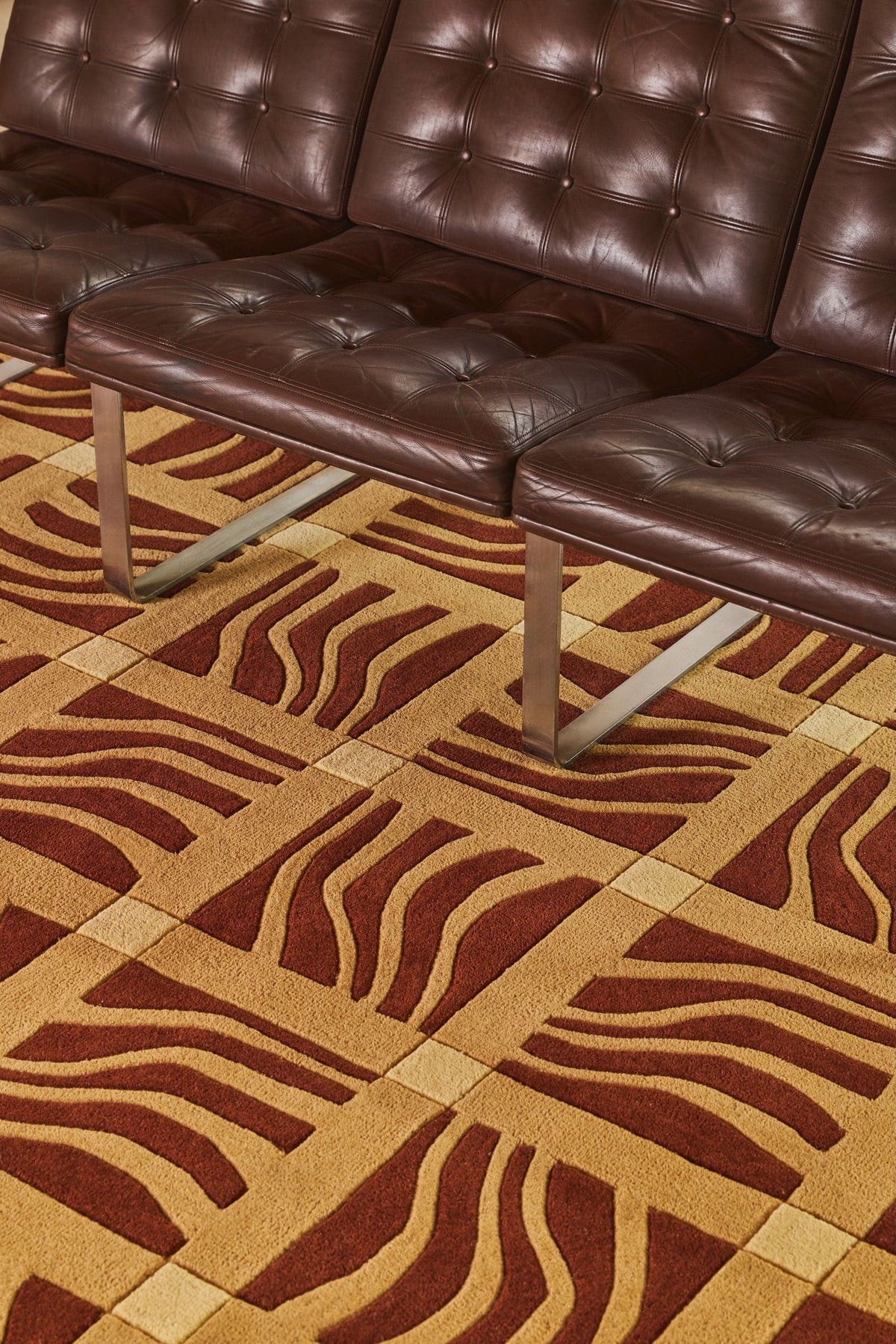 Terracotta - Wave Tempo Teppich – Massimo Copenhagen – Ansicht 2