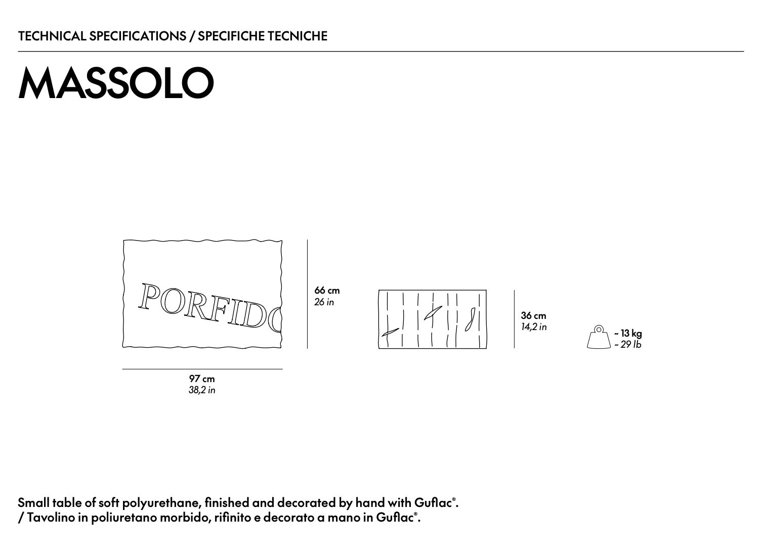 Massolo Coffee Table Sculpture by Gufram