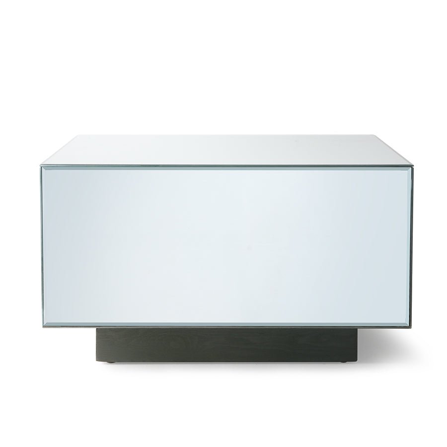 Mirror Block Table Clear L Couchtisch by HKLIVING