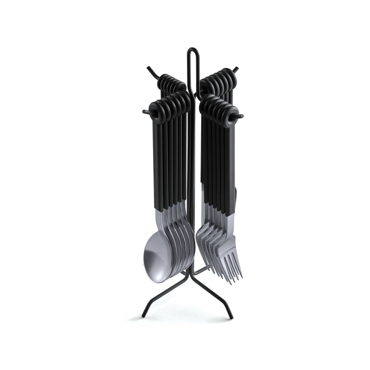 Mono Ring 24-Piece Cutlery Set with Stand