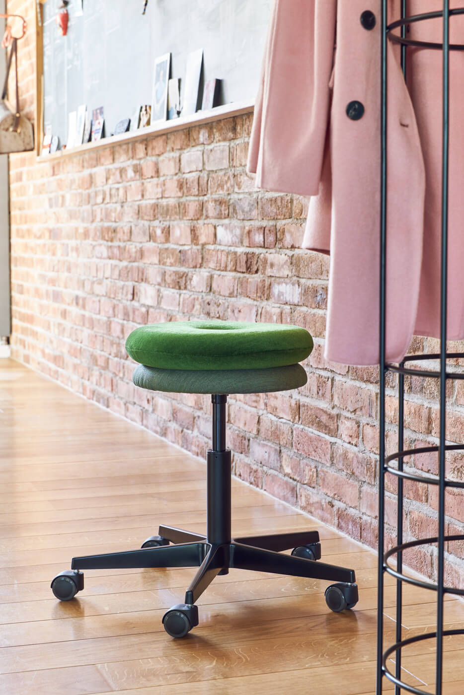 Mr. Round Upholstered Swivel Stool