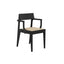 Solid ash lacquered black, upholstery: Beige (Autumn 0221 by Kvadrat)