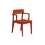 Solid ash lacquered sienna red