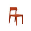 Solid beech lacquered sienna red