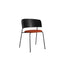 Oak lacquered black / Sienna red (Steelcut 3 0562 by Kvadrat)