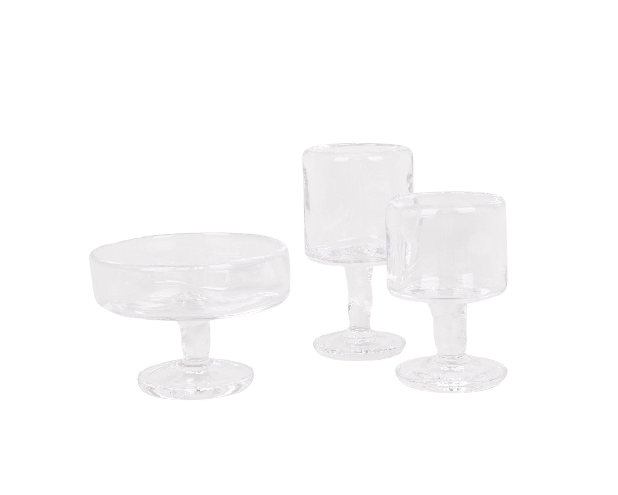 0405 Stem Glass Set of Two – Clear – Medium