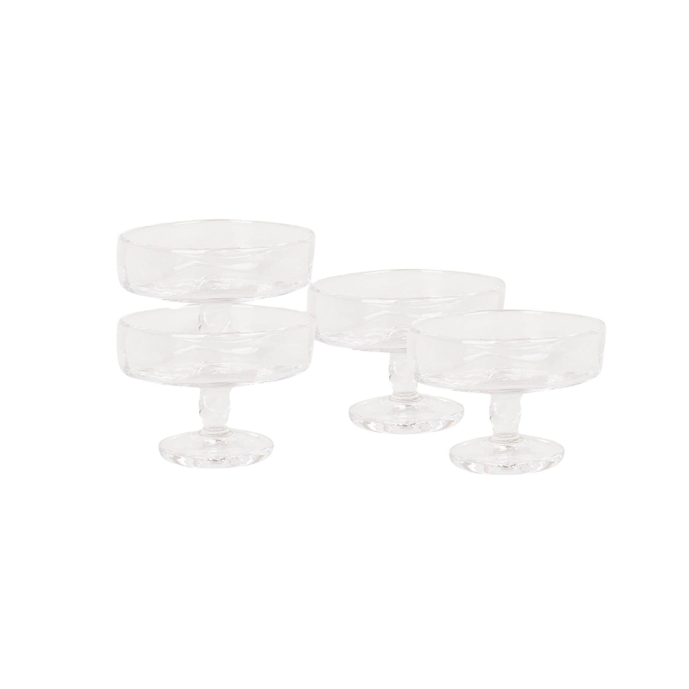 0405 Stem Glass Set of Four – Clear – Wide