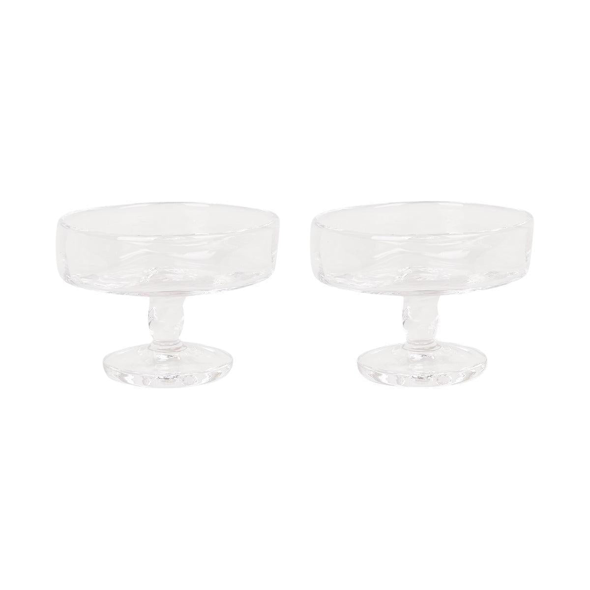 0405 Stem Glass Set of Two – Clear – Wide