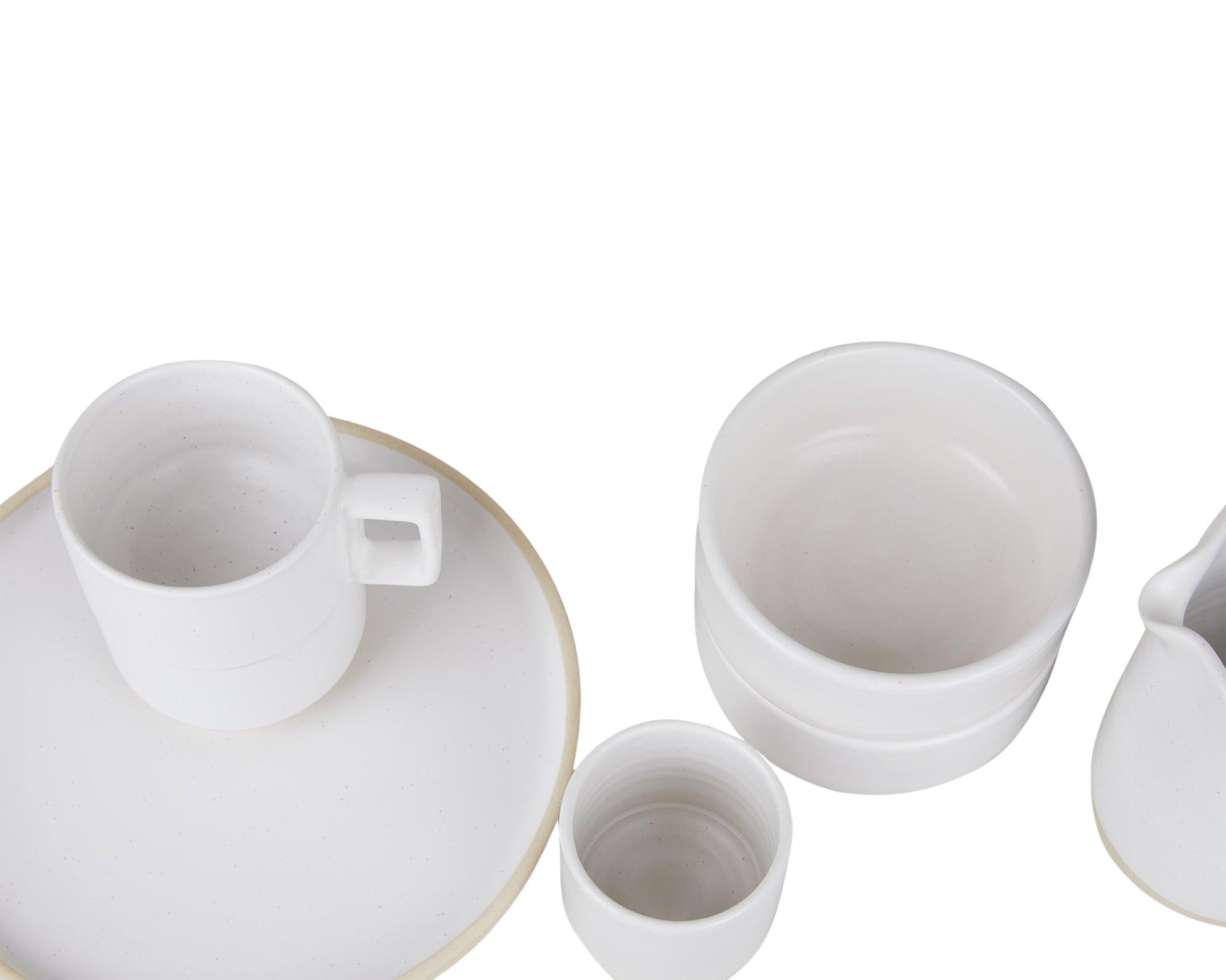 Otto Ceramic Plate Set of Two – White – Large