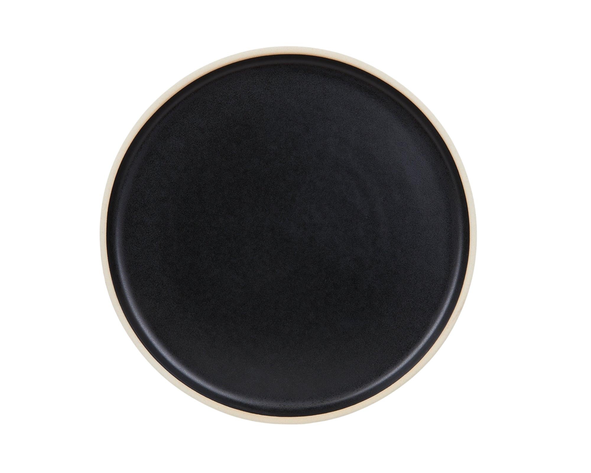Otto Ceramic Plate Set of Two – Black – Large