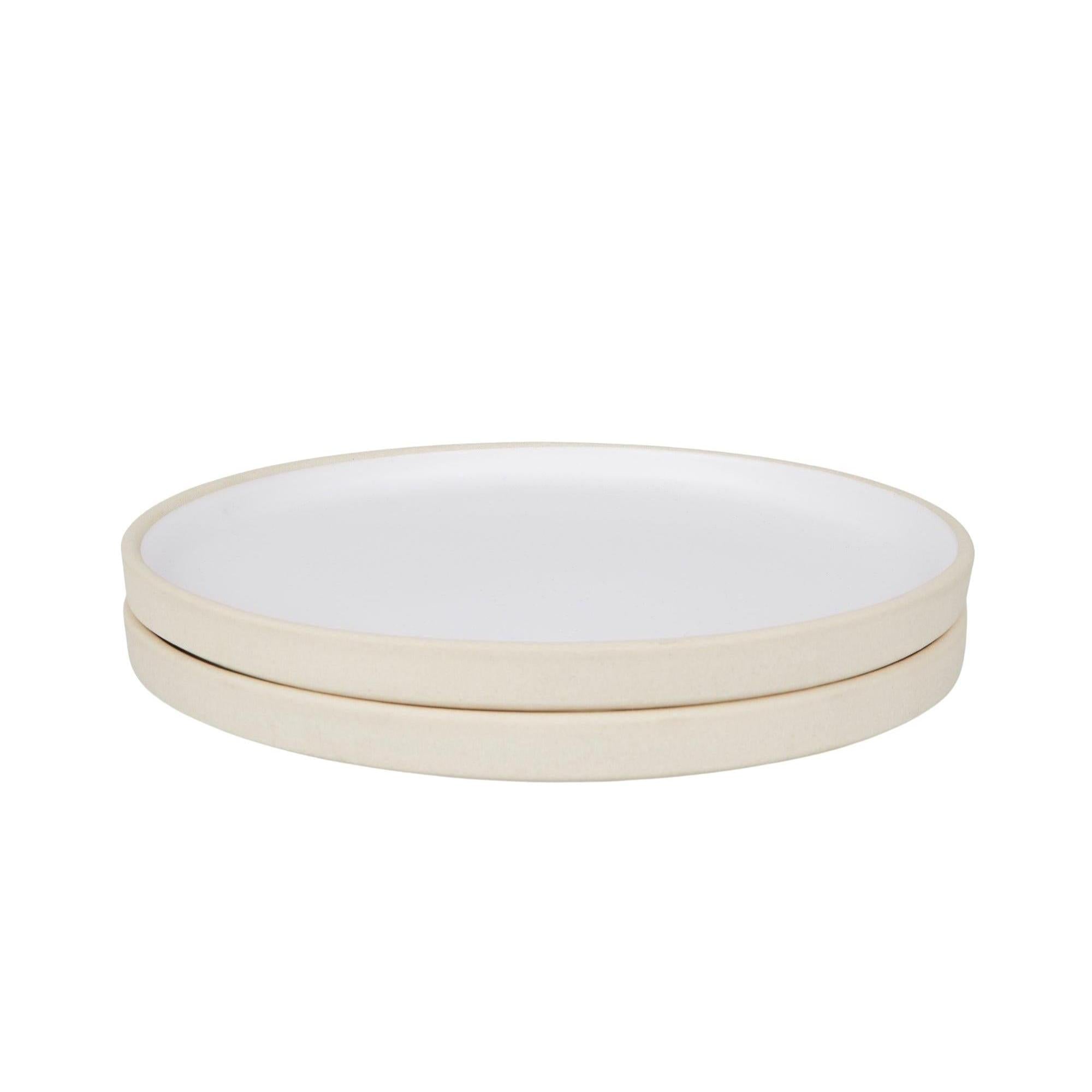 Otto Ceramic Plate Set of Two – White – Large