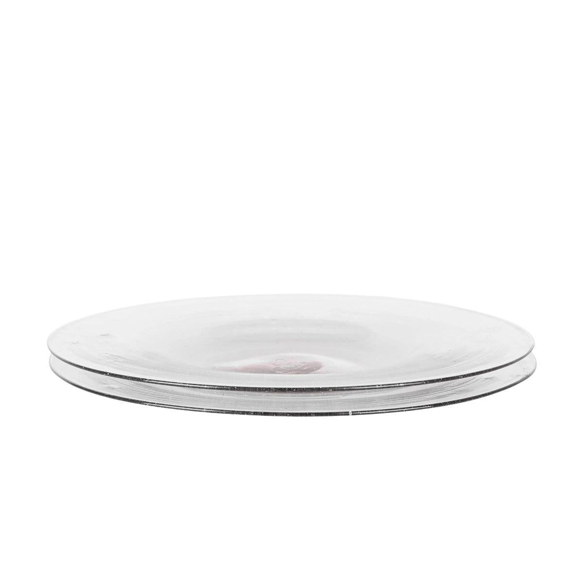 Isle Glass Plate Set of Two – Light Smoke