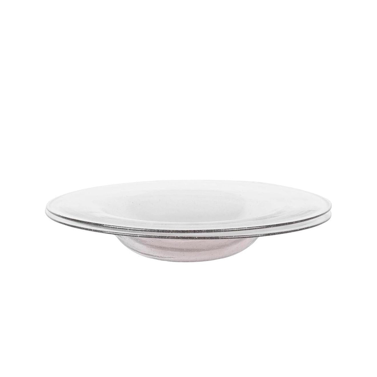 Isle Glass Shallow Bowl Set of Two – Light Smoke