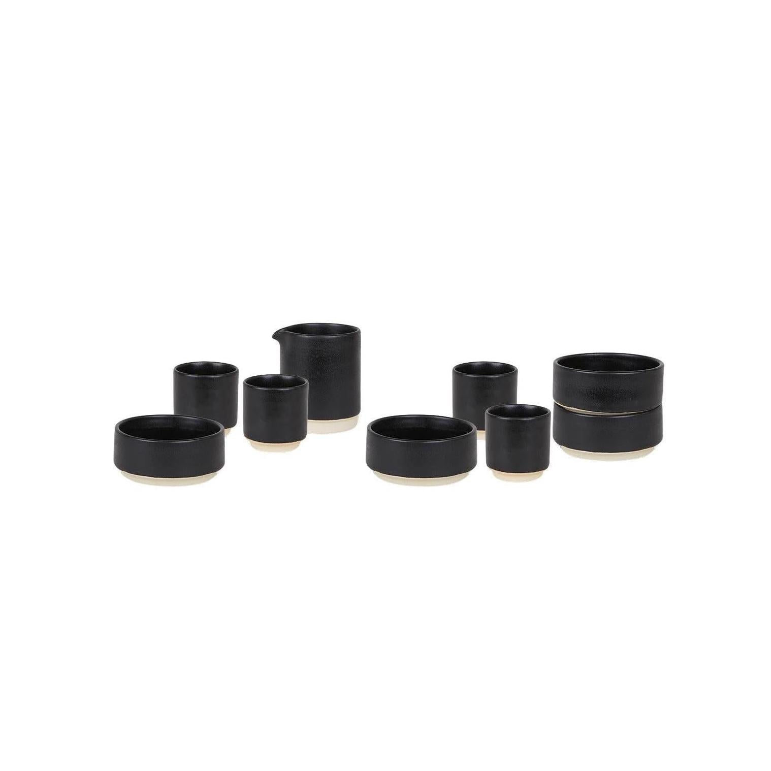 Otto Ceramic Tableware Set – Breakfast – Black