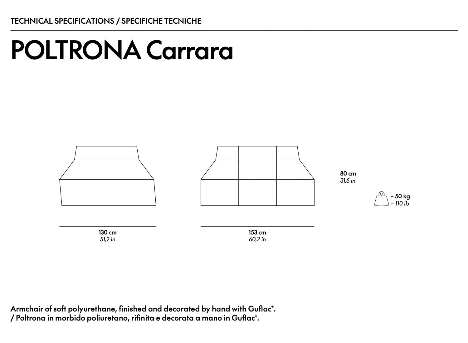 Poltrona Carrara Seat Chairs by Gufram