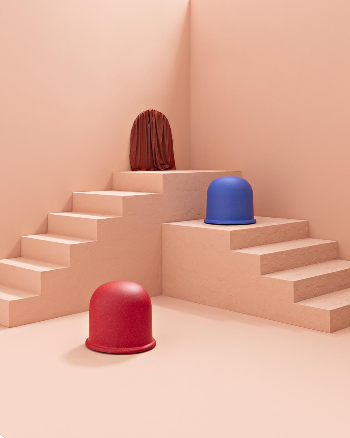 Puffo Pouf - Red Seating by Gufram