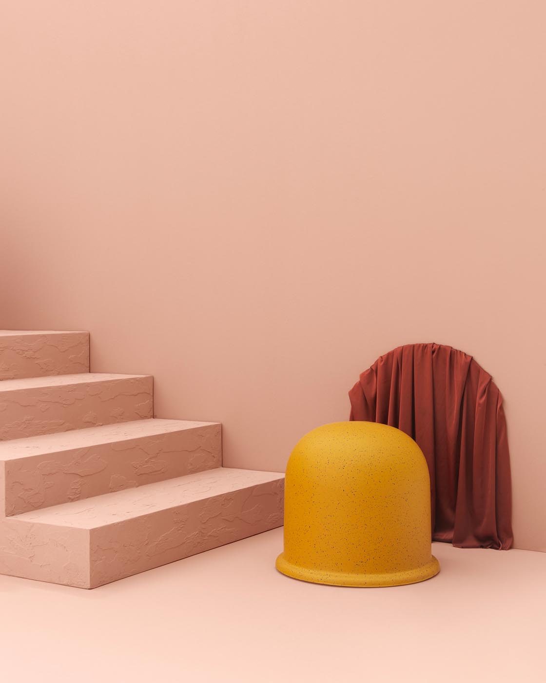 Gufram Puffo Pouf, Gelb