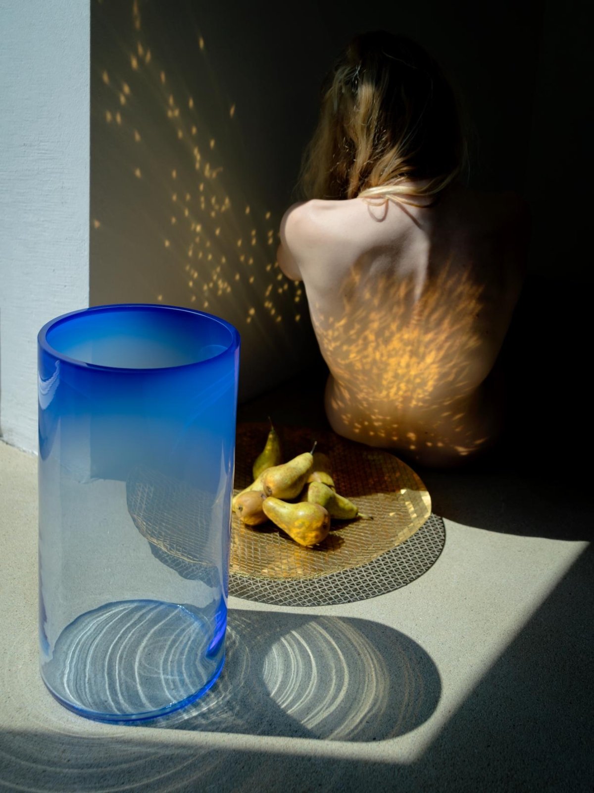 Rise - Floor Vase Cobalt Vase by Fundamental Berlin