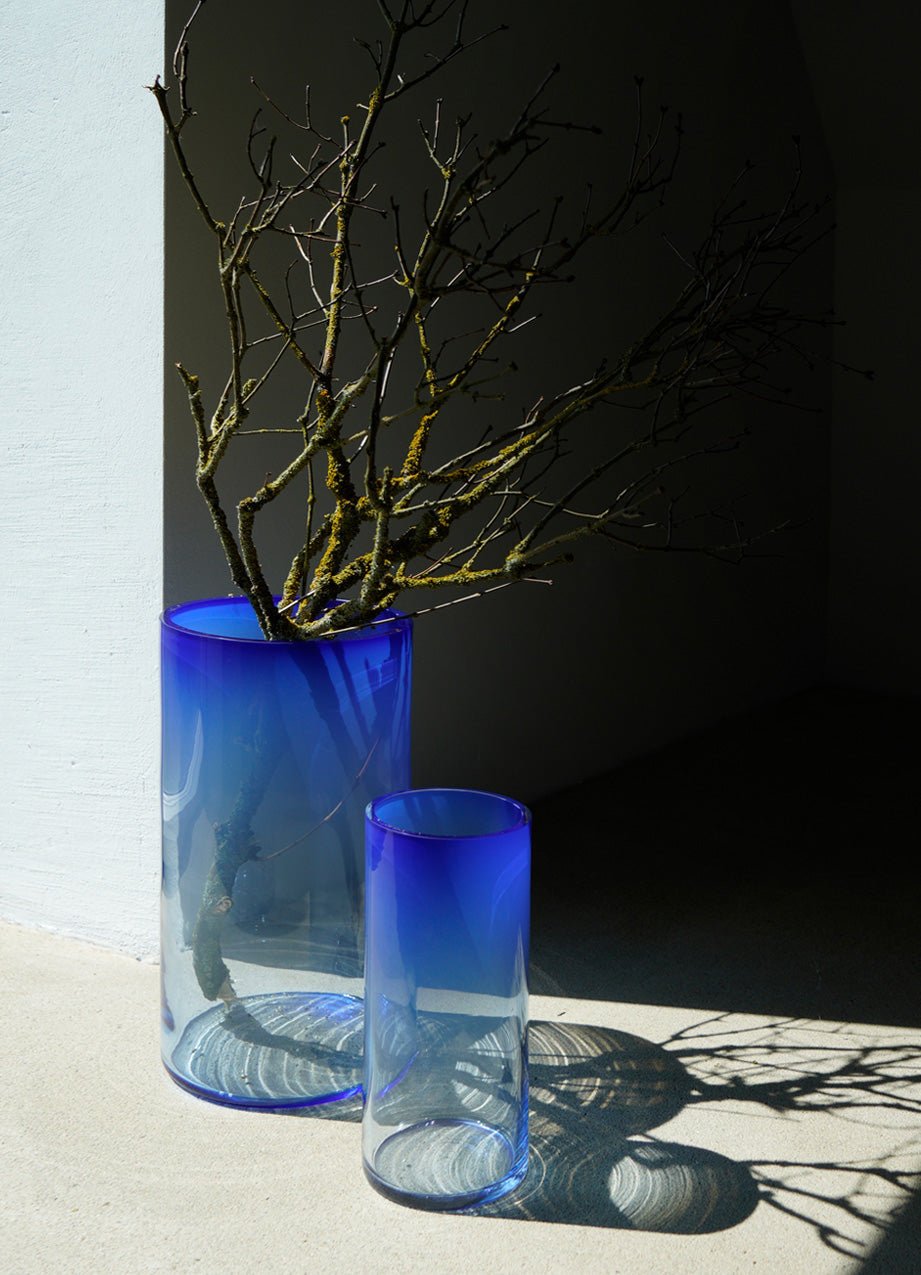 Rise - Floor Vase Cobalt Vase by Fundamental Berlin