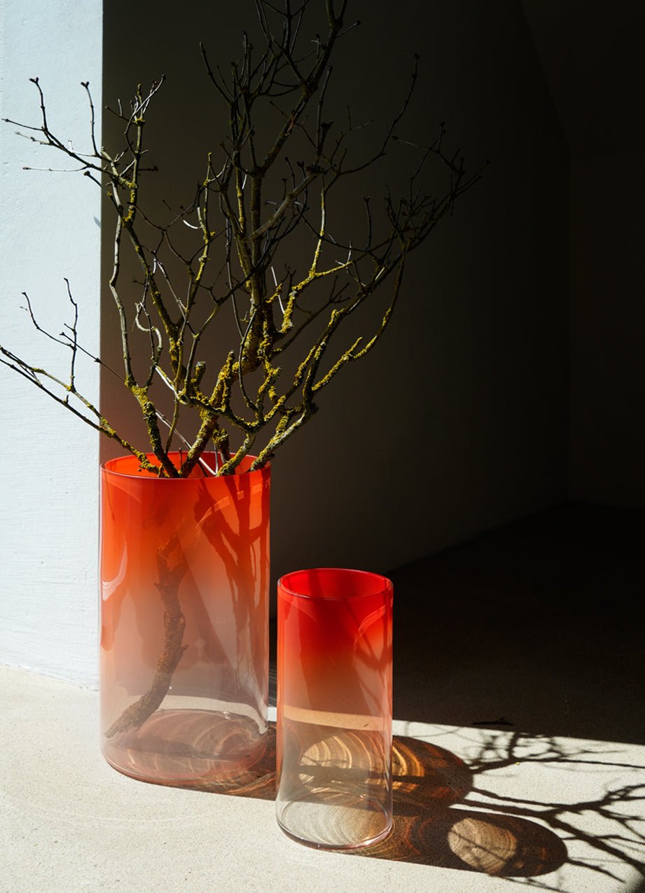 Rise - Table Vase Red Vase by Fundamental Berlin