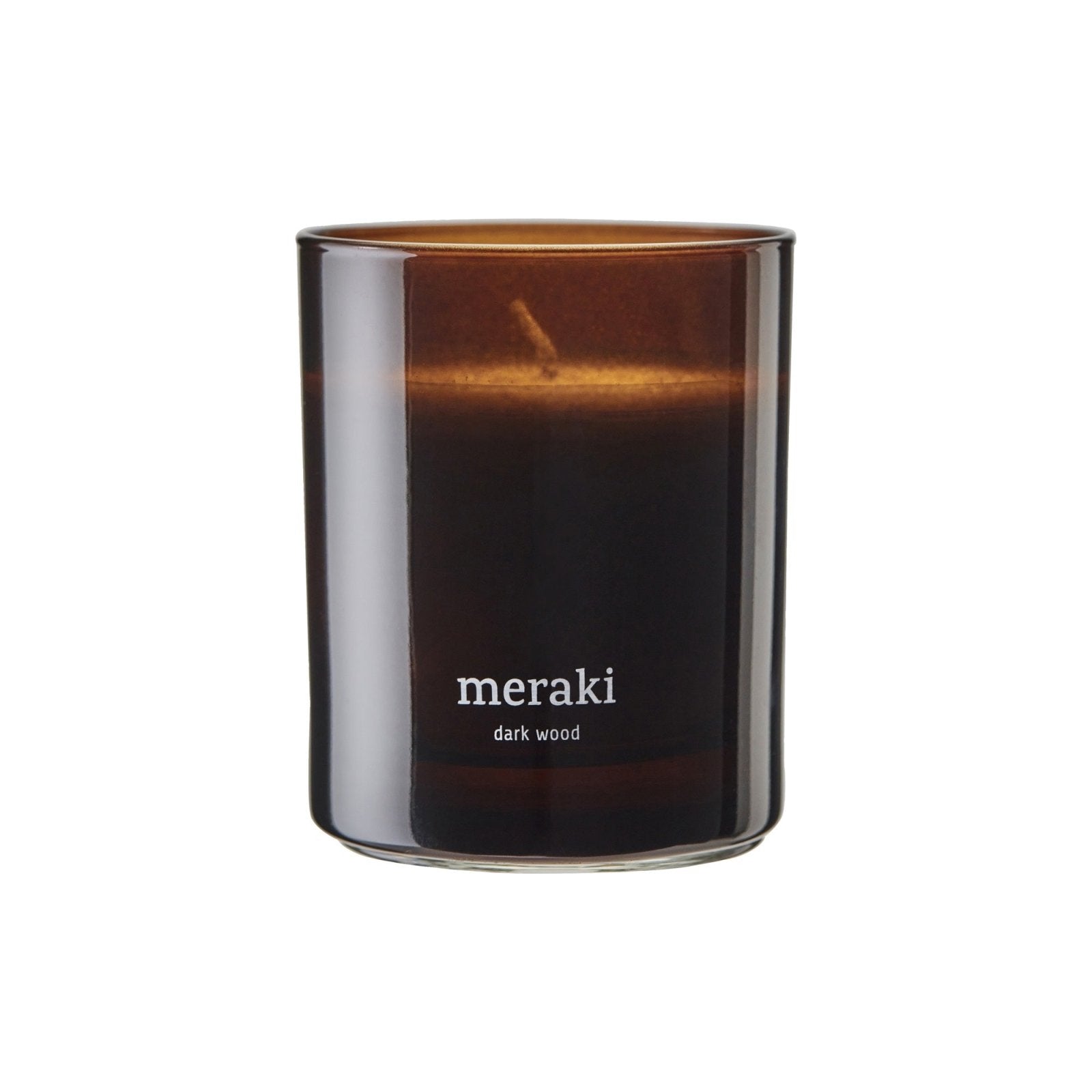 Scented Candle - Dark Wood, Brown Kerzen by Meraki