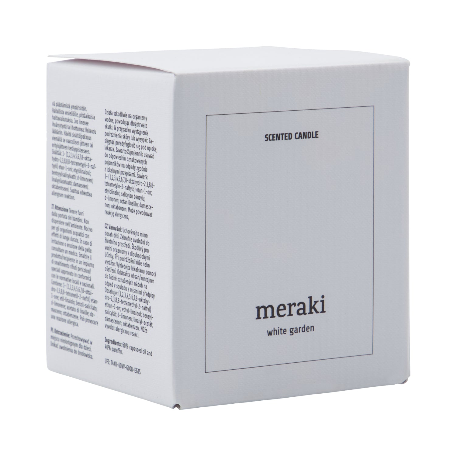 Scented Candle - White Garden, White Kerzen by Meraki