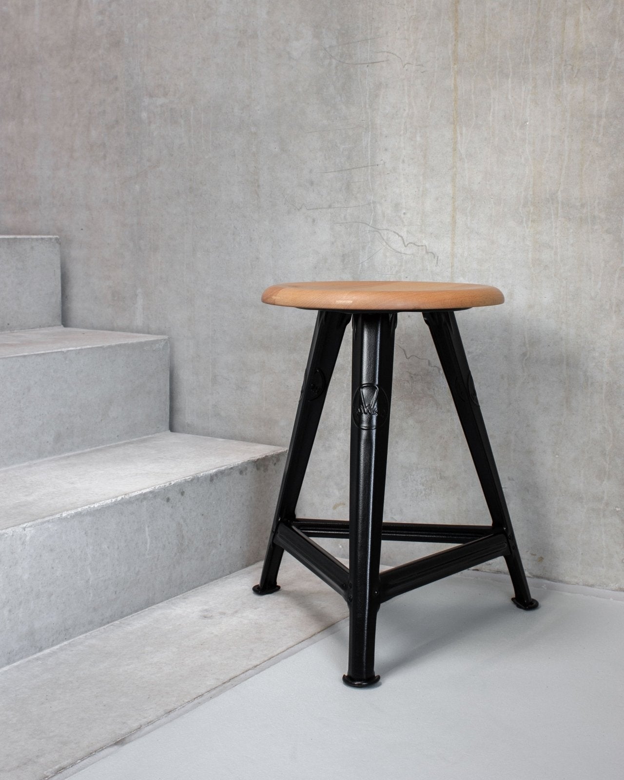 Schemel Stool, Model I, 50cm Hocker von Rowac