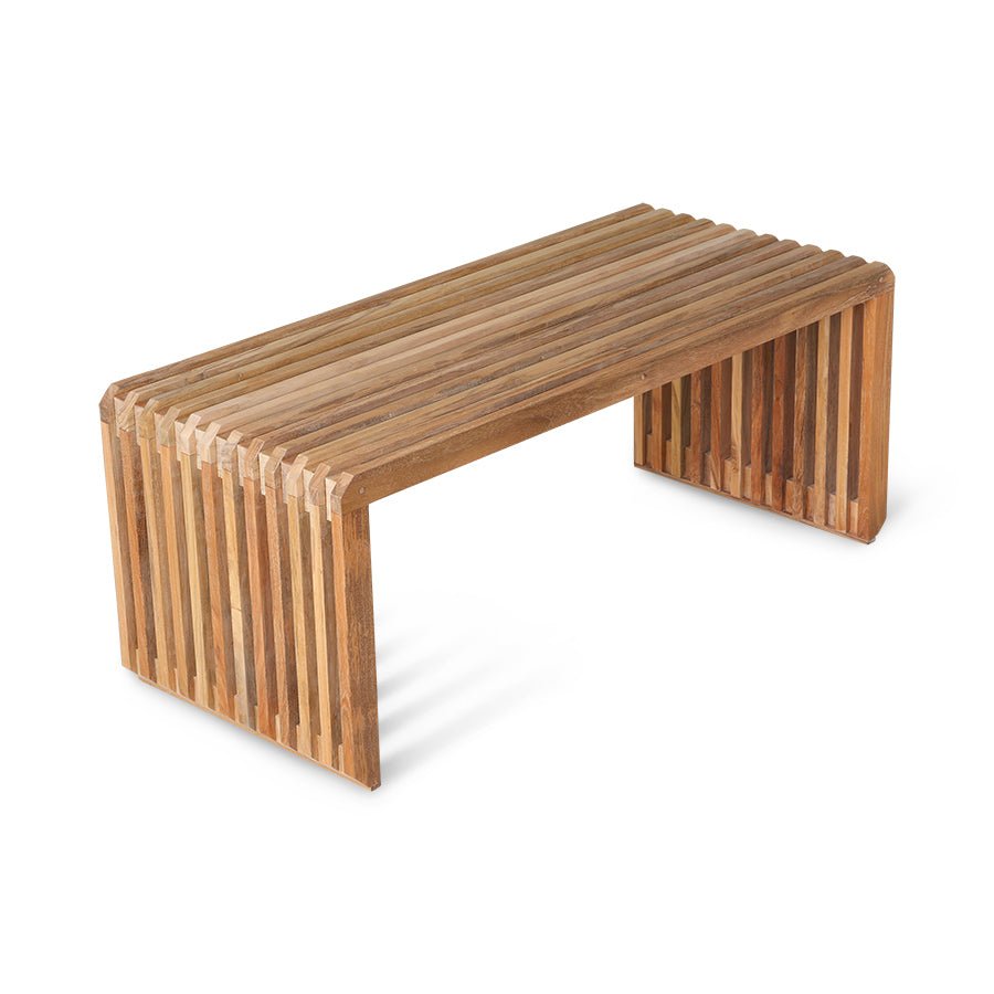 Slatted Bench/Element Teak Benches by HKLIVING