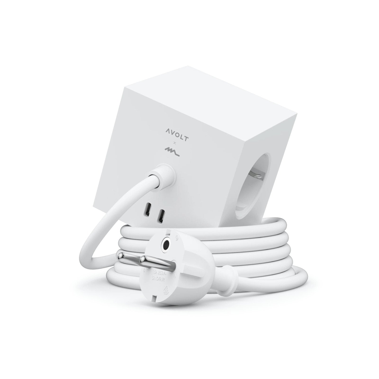 Square 1 USB C - Opal White Dekoration by AVOLT