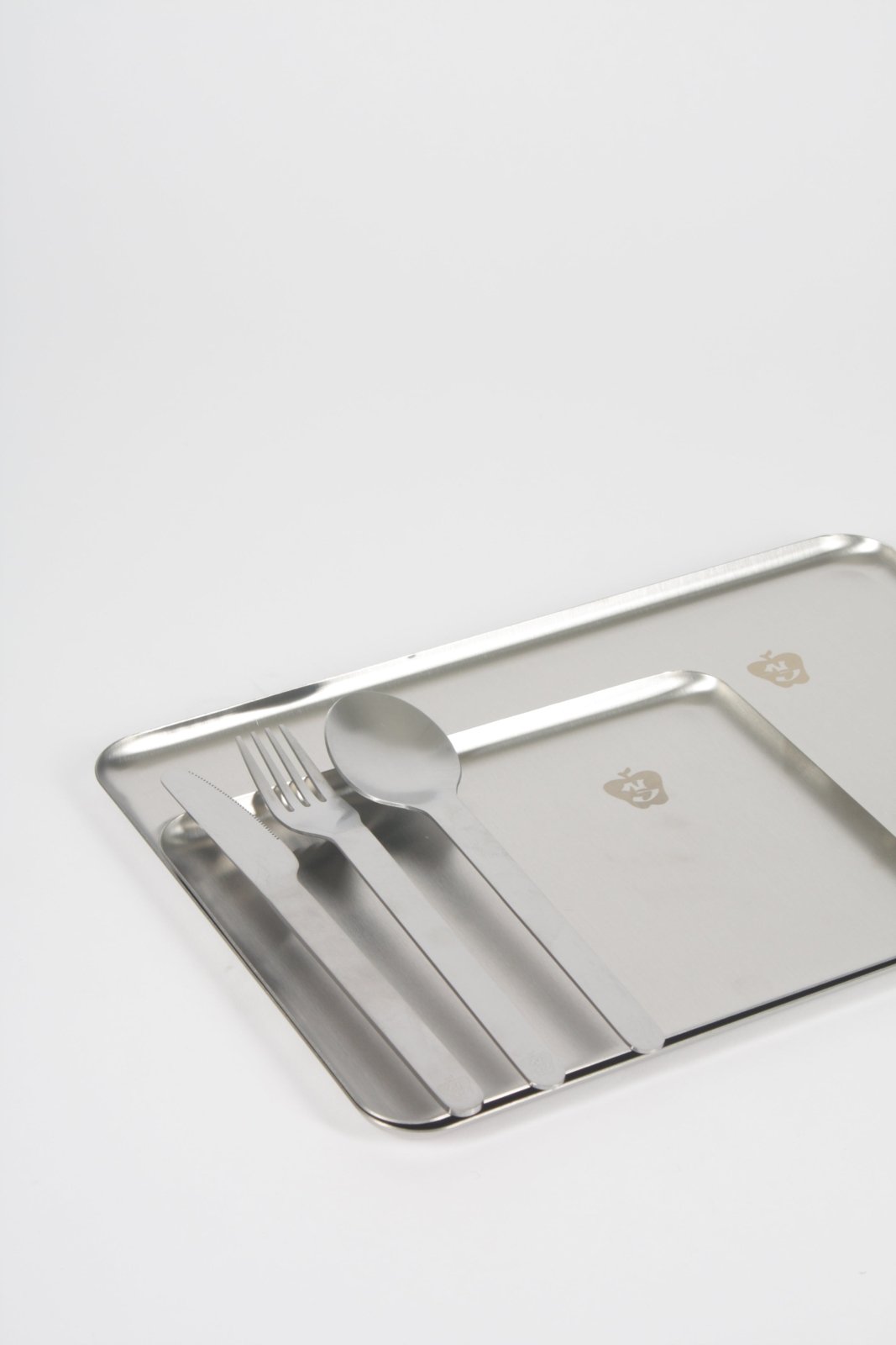 Steel Plate - Stainless steel serving tray set tableware by NIKO JUNE