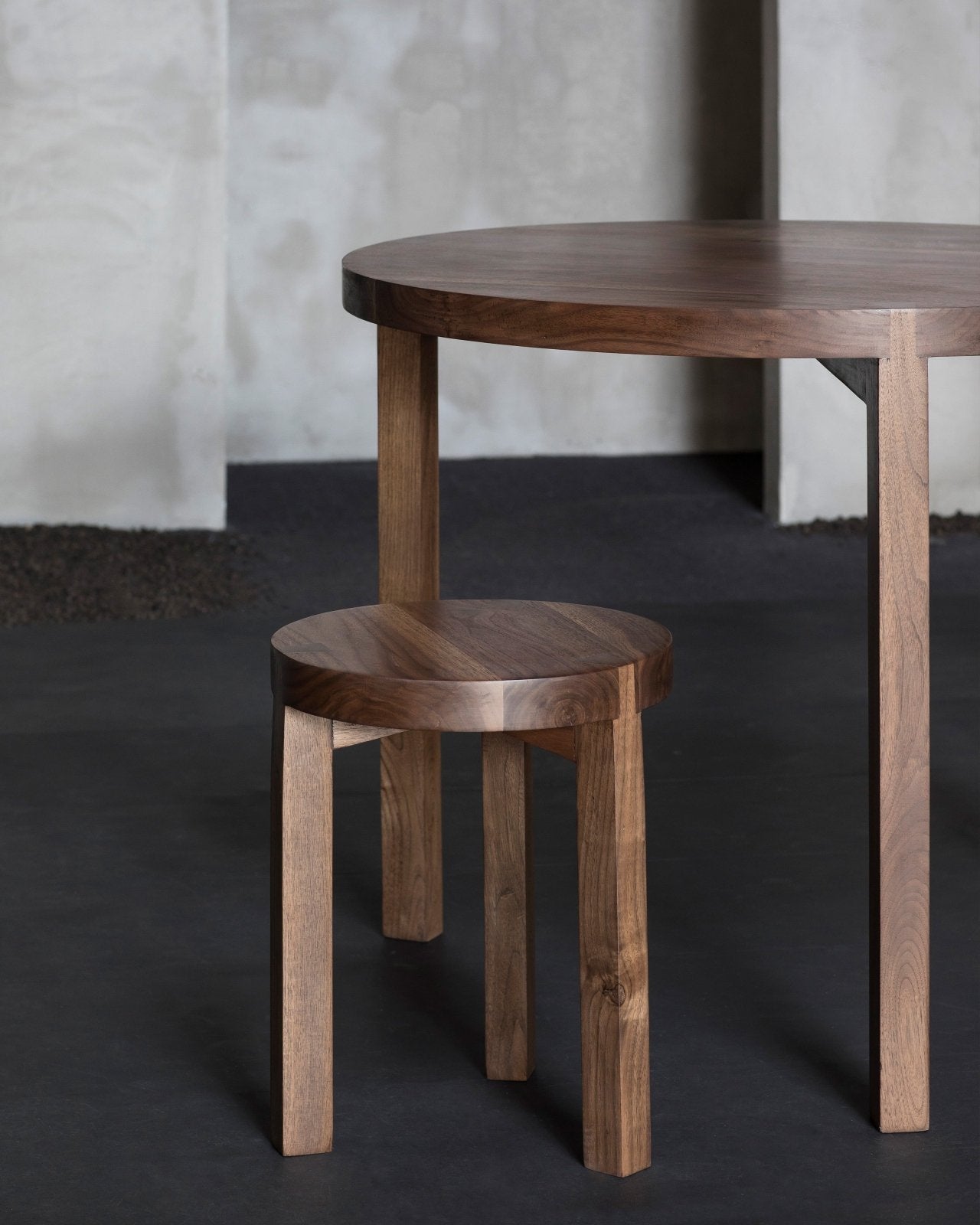 Stool Walnut Solid Stools by Valerie Objects