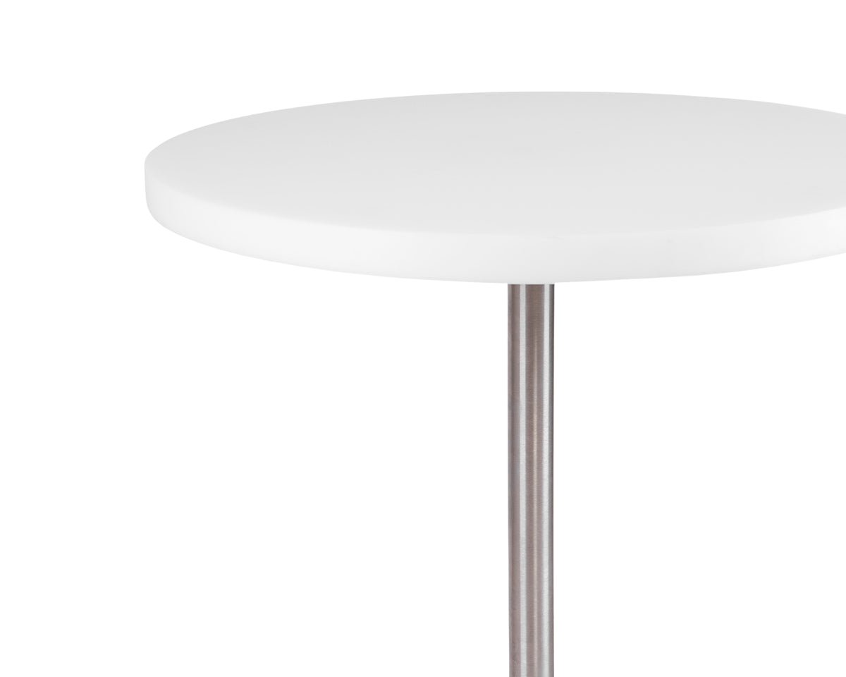 Table 57 - White / Stainless Steel - Ø55 Dining Tables by Frama