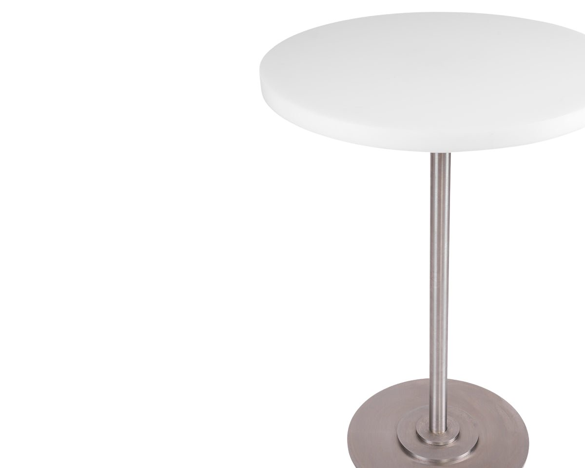 Table 57 - White / Stainless Steel - Ø55 Dining Tables by Frama