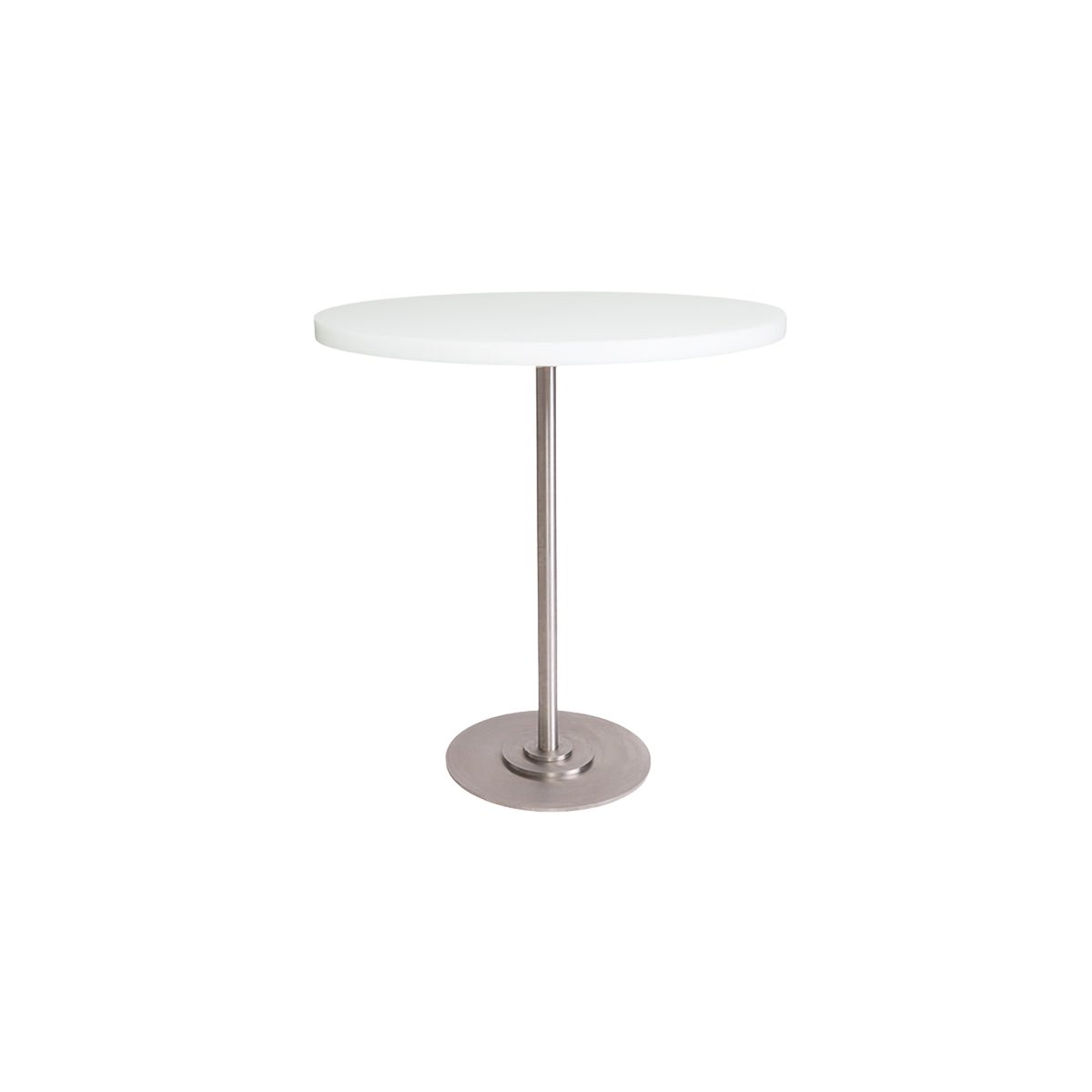 Table 57 - White / Stainless Steel - Ø70 Dining Tables by Frama