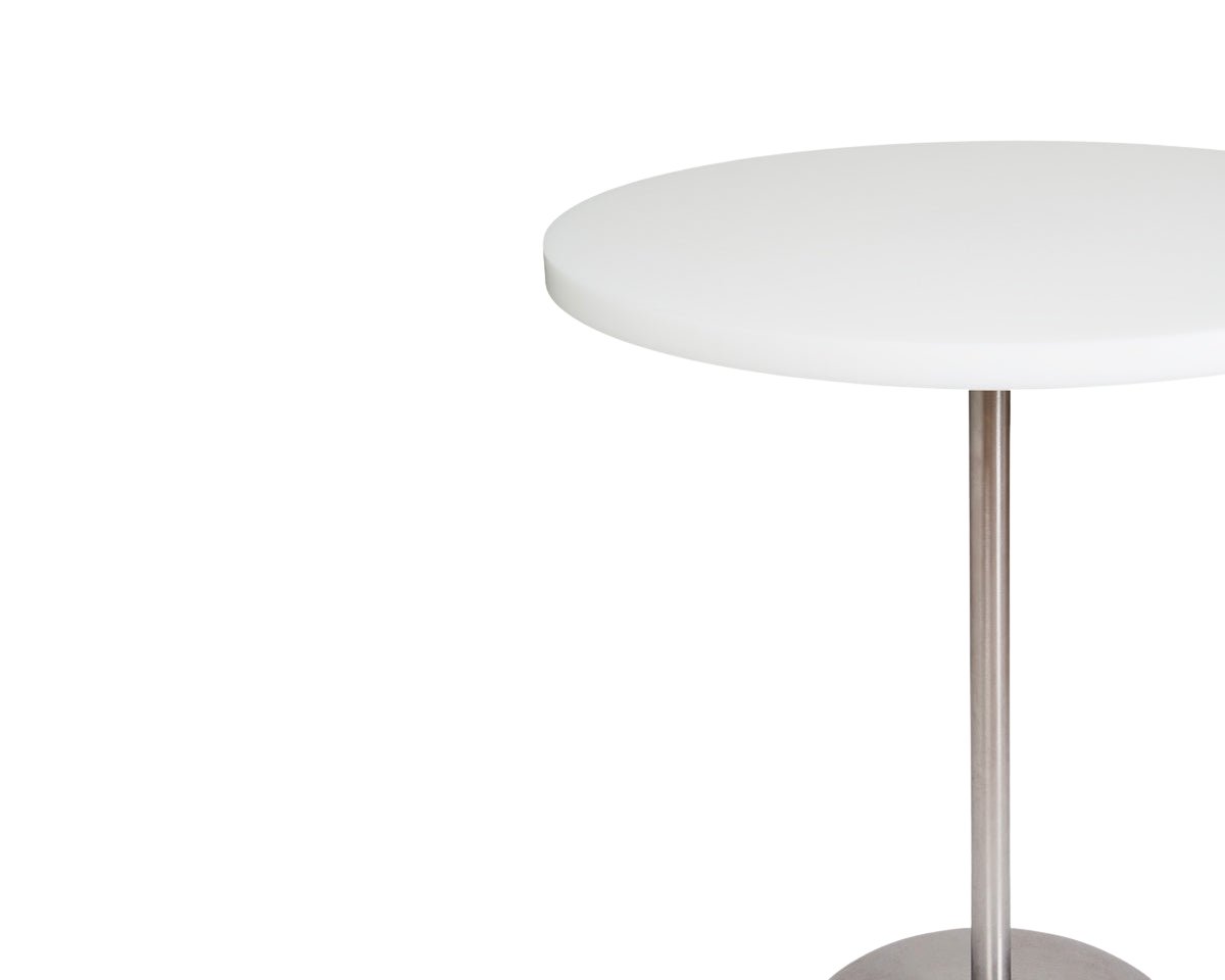 Table 57 - White / Stainless Steel - Ø70 Dining Tables by Frama