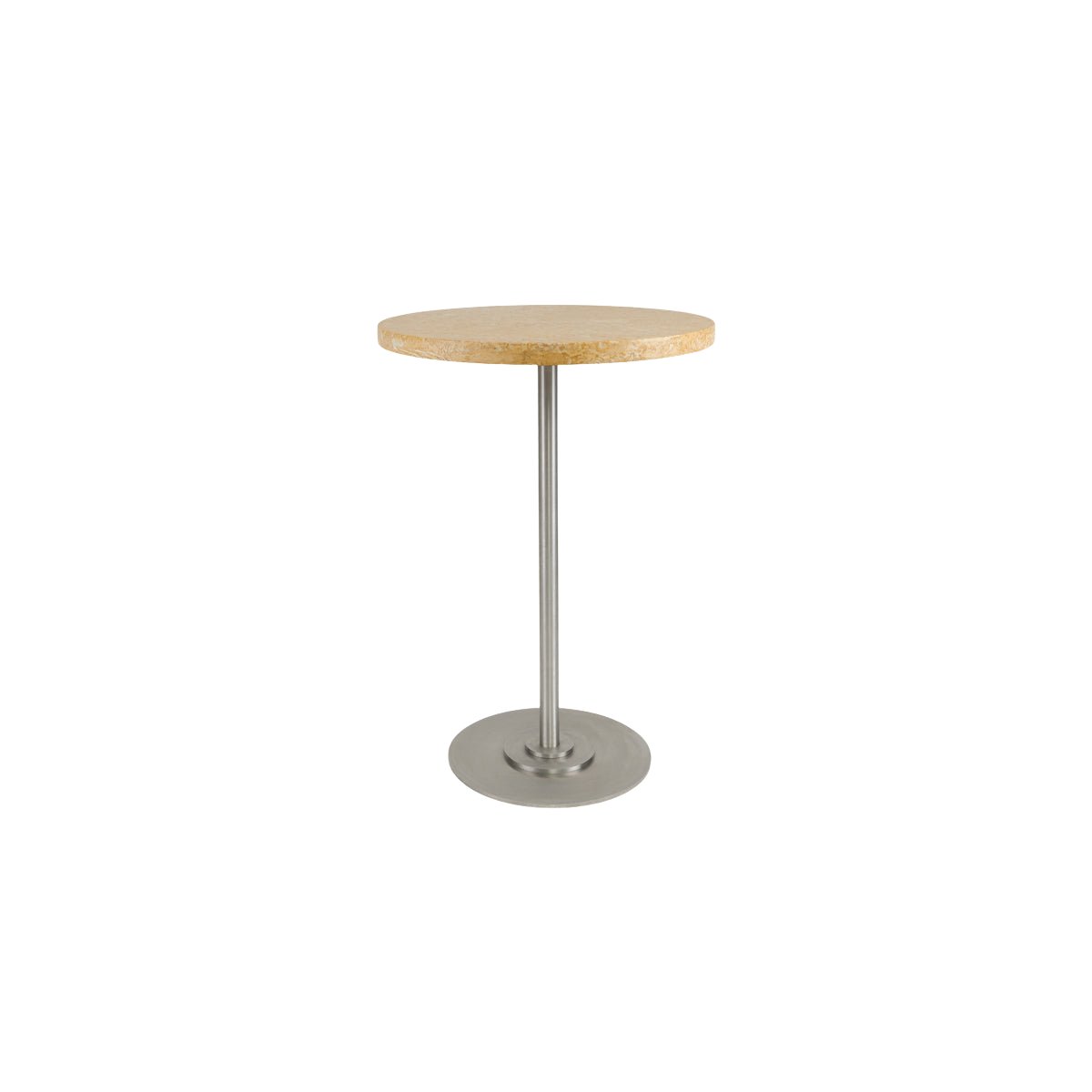 Table 57 - Yellow Limestone / Stainless Steel - Ø55 Dining Tables by Frama